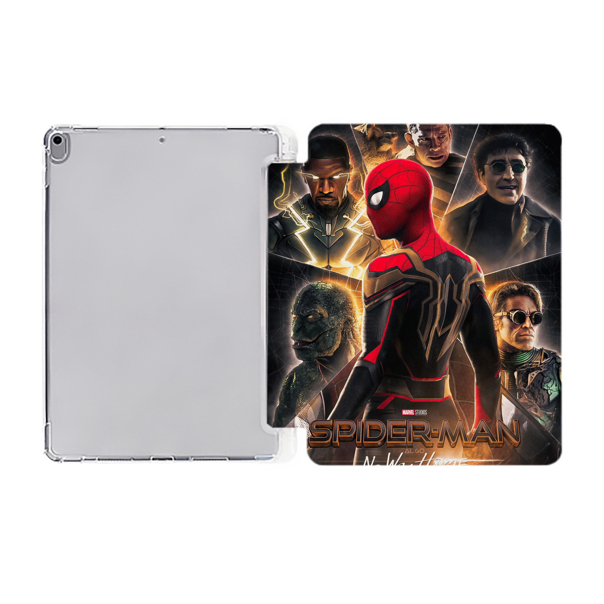 （画像用） Spider Man スパイダーマン IPad ケース ペン収納付き 三つ折りスタンド PUレザー×シリコン 対応機種9.5/10.5/10.9インチ